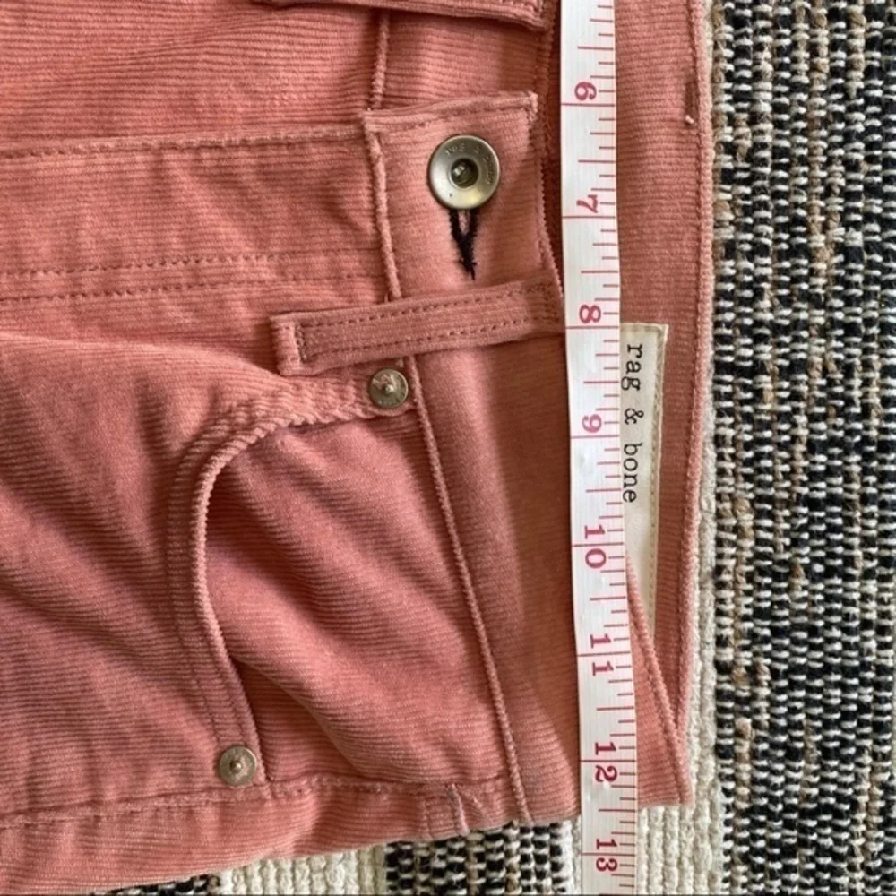 rag & bone Pink High Rise Skinny Corduroy Pants 24 - Picture 11 of 13